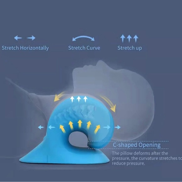 New Neck and Shoulder Relaxer,C Shaped Comfortable Cervical Neck Traction - Picture 4 of 9
